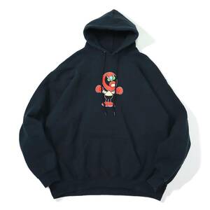 [XL] 00s Home star runner プリント スウェット パーカ ブラック Lee premium cotton リー 黒 キャラクター ビンテージ vintage 90s