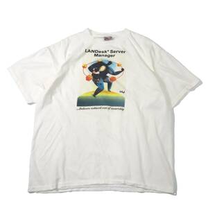 [XL] 90s Intel LANDesk Server Manager プリント Tシャツ 白 ONEITA 企業 インテル ビンテージ vintage USA