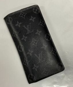 ルイヴィトン 良品♪ モノグラム エクリプス ポルトフォイユブラザ 正規品 ブラック 黒 長財布 LouisVuitton