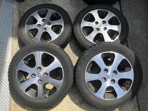 155/65R14 スズキ純正 ワゴンR 14インチ 4穴 オフセット50 PCD100 14×5 1/2J スタッドレスタイヤ 4本セット ☆