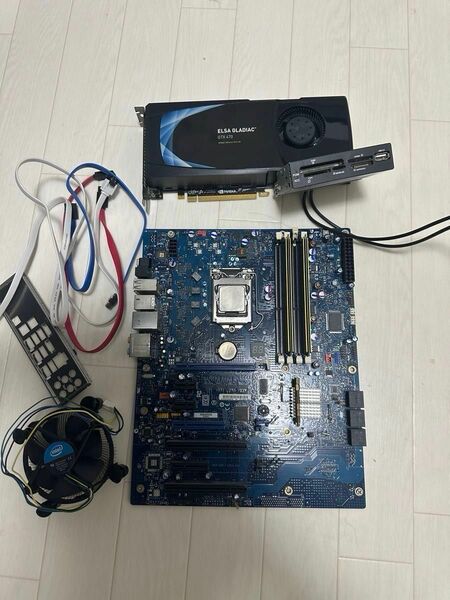 動作確認済 Intelマザーボード(DP55WG)＋CPU(i7-870)＋ELSAグラボ GTX470＋メモリ2G×2(DDR3