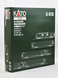 35_YK_801) KATO HOゲージ 24系 25形寝台特急客車 基本 4両セット 3-510 鉄道模型 客車