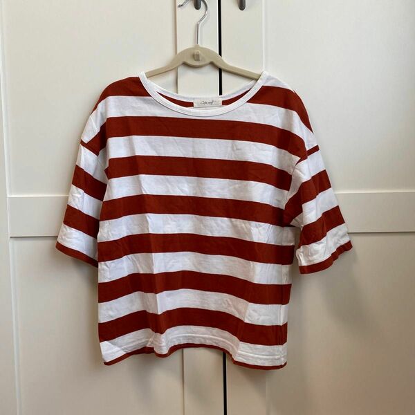 半袖 ボーダー Tシャツ　赤×白　セポ