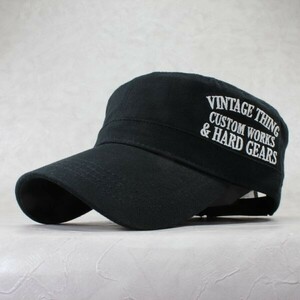 ★大きいサイズ XL VINTAGE THING ワークキャップ　ブラック　帽子 メンズ レディース 新作 春夏 秋冬 トレンド★