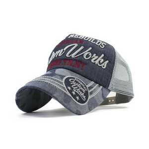 Custom Works сетчатая кепка темно-синий шляпа бейсболка весна лето новый продукт мужской женский American Casual 