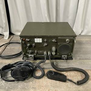 9389 米軍 軍用 無線機 RT-524A/VRC RECEIVER TRANSMITTER マイク&ヘッドホン付属 ミリタリー ジャンク品