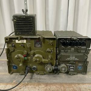 9395 米軍 軍用無線機 U.S.ARMY RT-68/GRC RECEIVER-TRANSMITTER レシーバー送信機 & POWER supply PP-112 GR ジャンク/SUB