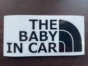 ベイビーインカー【ステッカー】baby in car 黒色 出産祝いなど