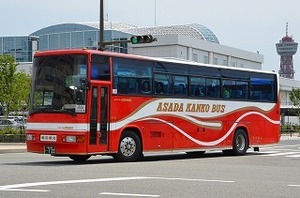 【 バス写真 Lサイズ 】 西工の観光バス ■ 朝田観光 ■ 久留米200か0722
