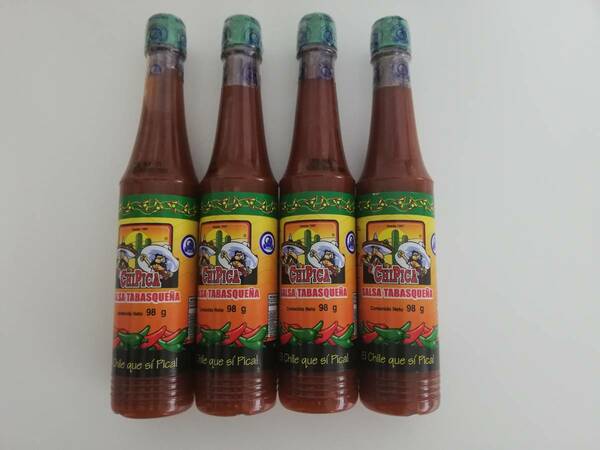 サルサ ホットソース チピカ サルサ タバスケーナ 98g×4本 タバスコ CHIPICA SALSA TABASQUENA 中南米 エルサルバドル