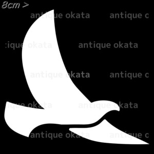 ハト pigeon ピジョン 動物 オーナメント ステッカー カッティング シルエット ロゴ エンブレム 縦横8cm以内