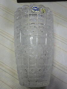 BOHEMIA LEAD CRYSTAL & KALI GLASS ボヘミア クリスタル 花瓶 チェコ製