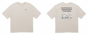 【送料無料】オーバーサイズTシャツ PEANUTS グレー S-M スタバ STARBUCKS