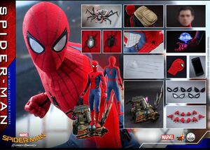 開封品 非展示 ホットトイズ スパイダーマン 通常版1/4 イエロージャケット等付き