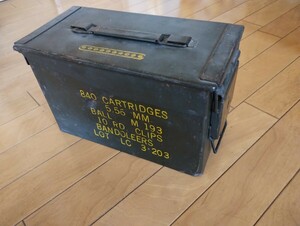 ■5.56mm弾丸ケース■米軍,US,NATO,放出品,実物,レア,AMMO BOX,弾薬箱