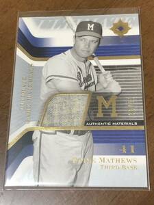 MLB Eddie Mathews 2004 upper deck ultimate jersey 99枚限定