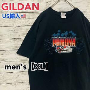 ●T159【US輸入】ギルダン フラットトラック 半袖 Tシャツ メンズ【XL】