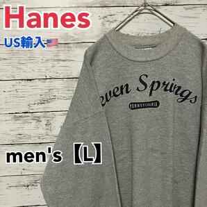 ●F14【US輸入】Hanes　スウェット（トレーナー）グレー系 メンズ【L】