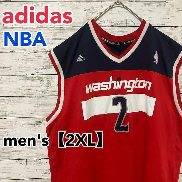 ●T199【US輸入】アディダス【NBA】 ゲームシャツ men's【2XL】
