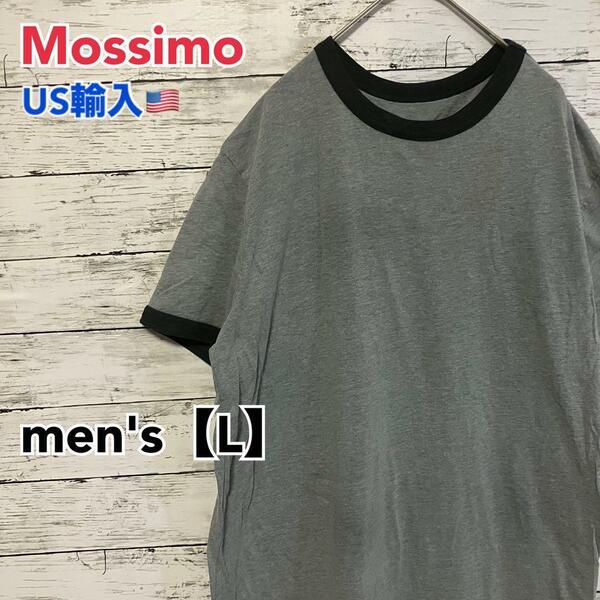●T95【US輸入】 モッシモ 無地 Tシャツ グレー系 men's【L】
