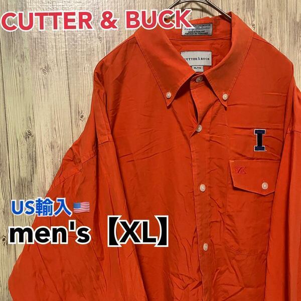 ●B143【US輸入】CUTTER & BUCK 長袖BDシャツ 【XL】