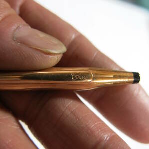 昭和レトロ クロス ボールペン HTB 企業物 アメリカ製 金色 1/20 14K GOLD FILLED 凹みアリ 長さ13.2cm重さ18g 古道具やi (アイ)の画像3