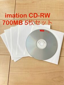 【未使用品】CDRW80AX50E imation CD-RW 700MB 1x-4x Compatible 5枚セット