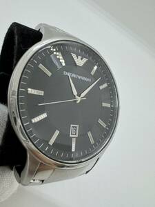 ☆EMPORIO ARMANI/エンポリオアルマーニ 腕時計 クォーツ AR-11181 良好稼働品/コマ付き☆