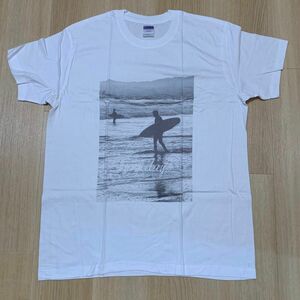 処分価格　プリント　Tシャツ　ホワイト　Lサイズ　SURFdays