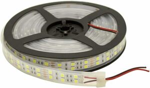 LEDテープ 12V 防水 5M ホワイト SMD5050 600連 高輝度 白ベース 船舶照明 屋外照明 led間接照明 カバー