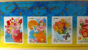 切手 シール式　平成22年 グリーティング　80円　5枚　400円分