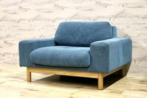 GMHK60○SIEVE / シーヴ bulge sofa バージュソファ 1人掛けソファ シングルソファ ファブリック カバーリング オーク材 定価約8.6万