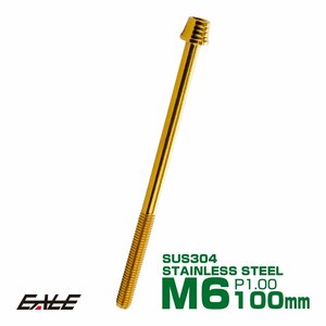 M6×100mm ステンレス テーパーシェルヘッドボルト キャップボルト クランクケース等エンジン周りに ゴールド TB0325