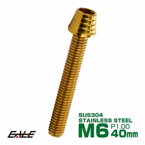 M6×40mm ステンレス テーパーシェルヘッドボルト キャップボルト クランクケース等エンジン周りに ゴールド TB0313