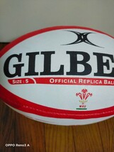 ラグビーボール ギルバート5号 GILBERT WALES RUGBY REPLICA BALL_画像2