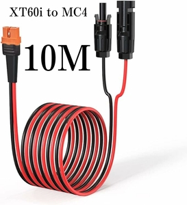 XT60i(XT60i-F)（XT60もOK） to MC4 10m 変換延長ケーブル12AWG　 XT60/XT60iどちらにも使えます 太陽光発電　太陽光パネル EcoFlow