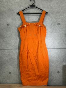 【0455】ヴェルサス VERSUS ワンピース 半袖 28/42 オレンジ レディース　婦人服　