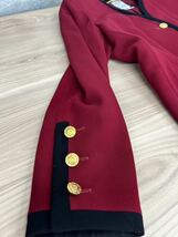【0455】 CELINE セリーヌ セットアップ　ジャケット　スカート　赤　レッド　レディース　40サイズ_画像6