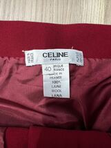 【0455】 CELINE セリーヌ セットアップ　ジャケット　スカート　赤　レッド　レディース　40サイズ_画像10