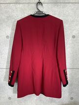【0455】 CELINE セリーヌ セットアップ　ジャケット　スカート　赤　レッド　レディース　40サイズ_画像5