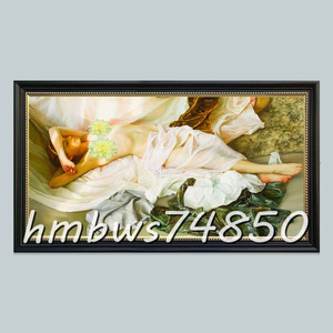☆美品◆美術品☆裸婦 美女 人物画 美人画 絵画 寝室 装飾品 額縁付き 40cm×80cm