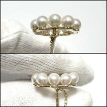 【大人気】ミキモト　MIKIMOTO　レディース　ブローチ　パール　真珠　ゴールド　K14_画像4