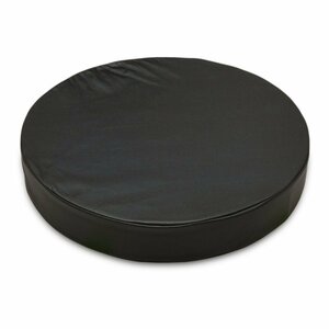 円形 ウレタン クッション 直径約48cm 厚さ約8cm R-24 合皮 ブラック 日本製 円型 サークル ラウンド 座ぶとん 合成皮革 フェイクレザー