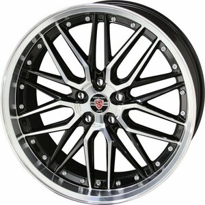 AME シュタイナー LMX 18インチ×8J +47 5穴 114.3 ホイール STEINER ブラックxポリッシュ 18x8J