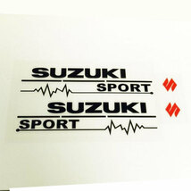 SUZUKI スズキ　ドアミラー　ステッカー　ブラック（黒） 別バージョン　１セット_画像1