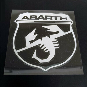 ABARTH　アバルトエンブレム　ステッカー　デカール　　ホワイト　1枚