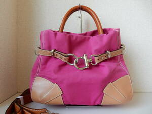 SONIA RYKIEL( Sonia Rykiel )*2WAY ручная сумочка ( плечо ремень имеется ) розовый ( металлические принадлежности серебряный )