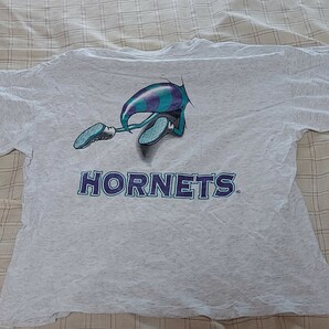 XL/古着 半袖 ビンテージ Tシャツ 90s NBA シャーロットホーネッツ ヒューゴ バスケットの画像2
