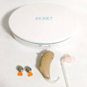 RIONET rio net HB-G9CLklase ear .. person hearing aid unused earphone with battery 