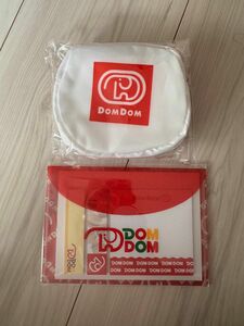 DOMDOM レジ袋風エコバッグ ドムドム レトロ 付箋のおまけ付き